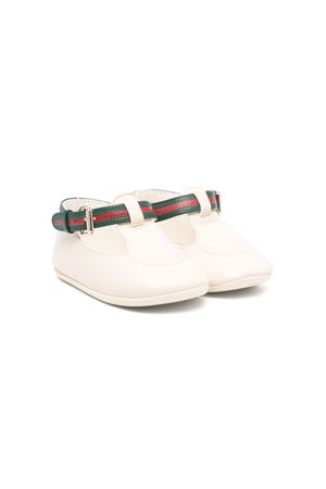 beige leather shoes GUCCI KIDS | 7930401D7309553